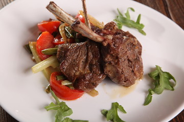 Loin Chops with vegetables