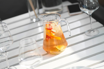 Sangria in the decanter