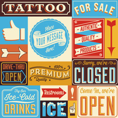 Retro Signs and Frames  © Giraphics