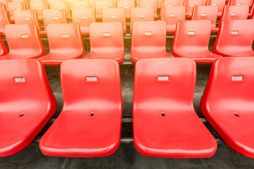 Empty seats in an open stadium
