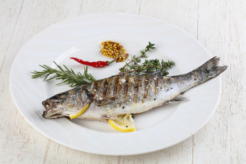 Grilled seabass