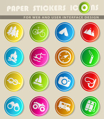 Active recreation icon set