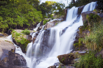 Fototapeta na wymiar Mae Klang waterfall in doi-inthanon Chiangmai , Thailand