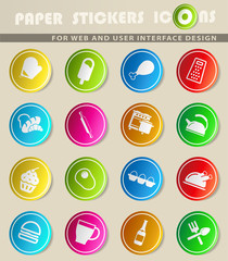 Food and kitchen simply icons