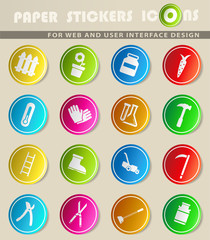 Garden tools simply icons