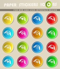 insurance hand icon set