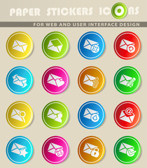 mail and envelope icon set