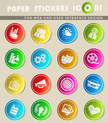 Media vector icon set