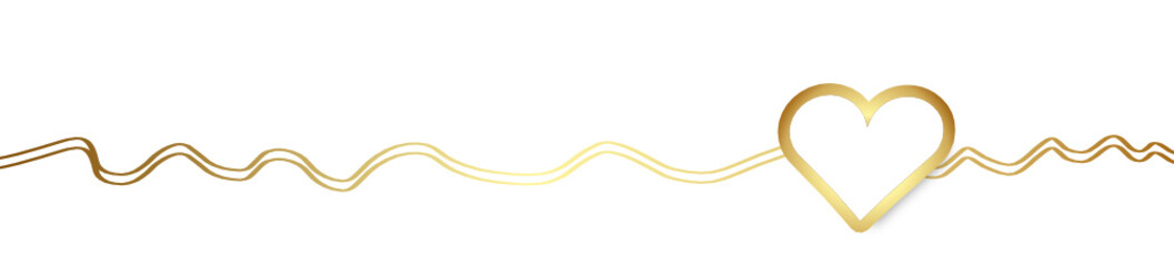 Band Banner Schleife Herz Gold Hintergrund