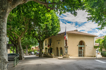 The hill top of village of Beaumont de Pertuis in the Luberon Provence