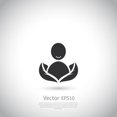 Natural product icon design vector template, eco humans life logo.