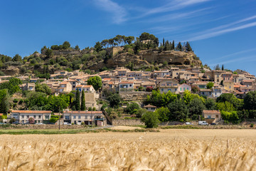 The hill top village of Cadenet in the Luberon Provence