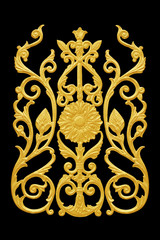 Ornament elements, vintage gold floral designs