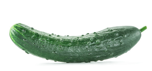Cucumbers on the white background.
