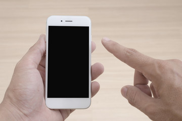 Hand using a smartphone