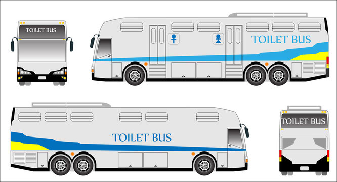 Mobile toilet bus