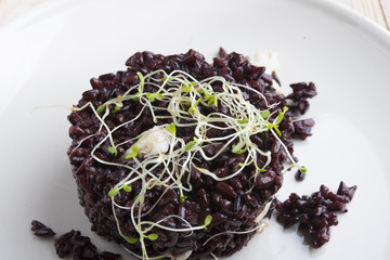 Rice black with germinated