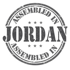 Assembled in Jordan stamp