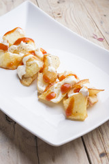 Patatas bravas typical spanish