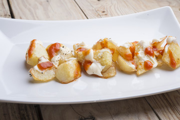 Patatas bravas typical spanish