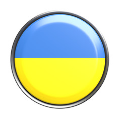 Button with Ukraine flag