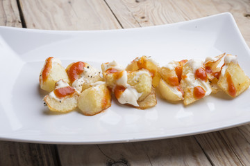 Patatas bravas typical spanish