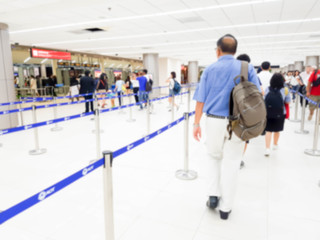 Obraz premium group of people waiting in gueue