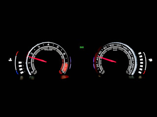 abstract car speedometer