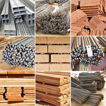 Baumaterial, Holz, Eisen