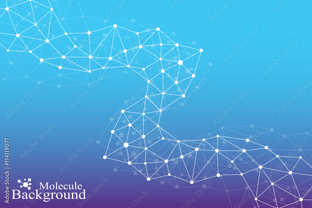 Aufkleber molecule structure. technology concept background. vector illustration