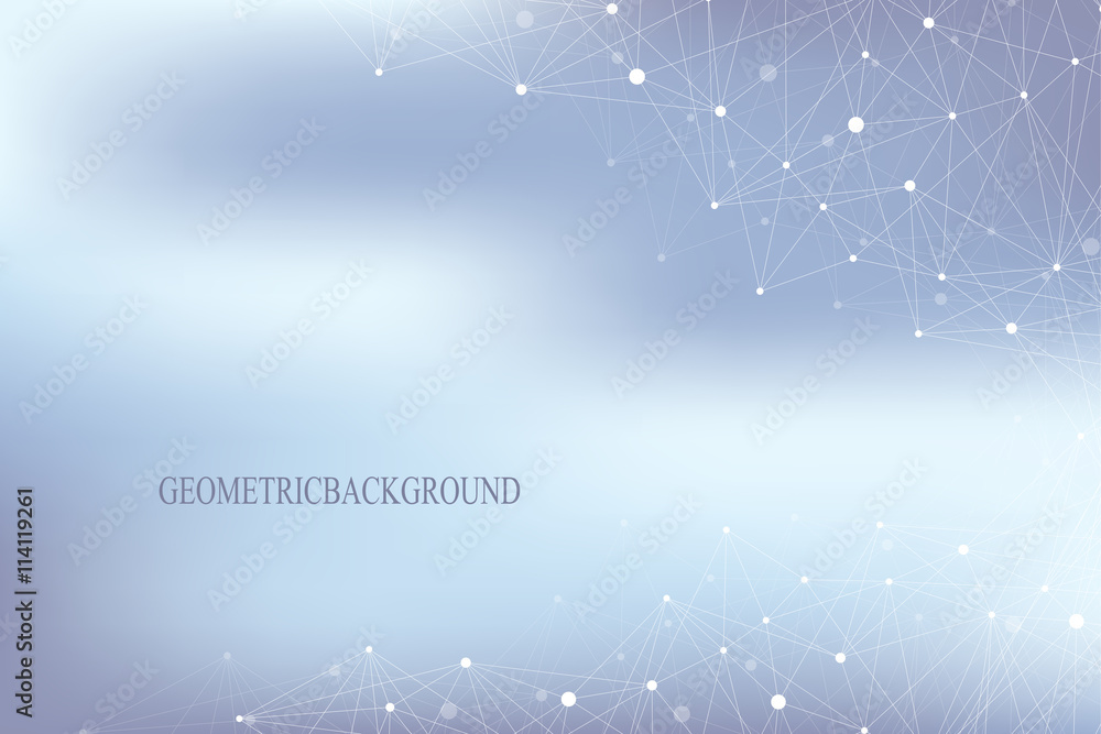 Aufkleber molecule structure. technology concept background. vector illustration