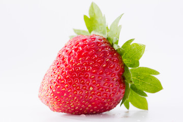 strawberries on white background