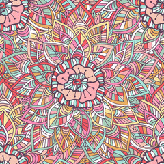 Ornamental indian pattern. Vector boho texture. Illustration for wrapping paper, packaging design and decoration