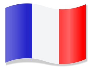 Drapeau Français avec ombre