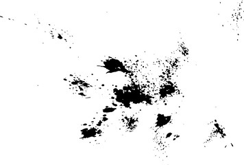 Abstract ink drops background. Black and white vector grunge texture.