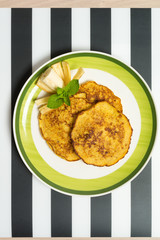Banana pancakes dish