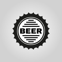The beer icon. Pub and beer, alcohol symbol. UI. Web. Logo. Sign. Flat design. App. Stock
