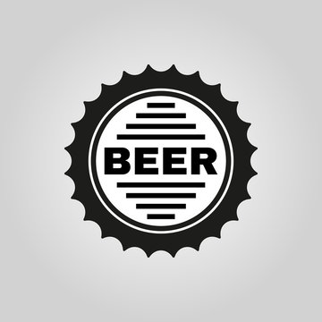 The beer icon. Pub and beer, alcohol symbol. UI. Web. Logo. Sign. Flat design. App. Stock
