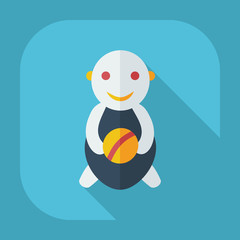 Flat modern design with shadow icons children