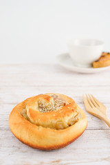 Sweet Bread with Taro Custard