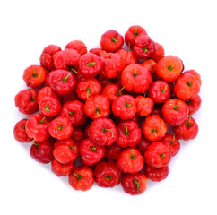 thai cherries on white background