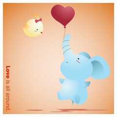 Cute Animals Collection Love is all around 4 ,vector,illustration