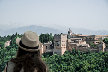 Panoramic of La Alhambra and Granada, Andalusia, Spain