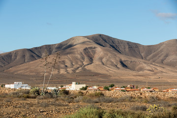 Beautiful volcanic mountains on  Fuerteventura. Canary Islands. Fuerteventura. Canary Islands
