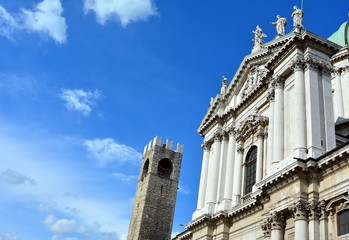 The famous cathedral in Brescia, Italy.