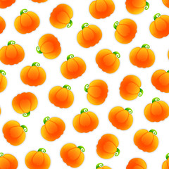 Seamless Pattern with Pumpkins