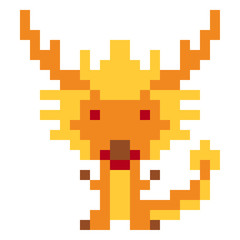 pixel art dragon