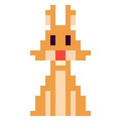Obraz premium pixel art rabbit