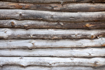 Wooden wall from log
