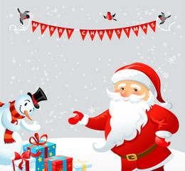 Santa Claus and Snowman